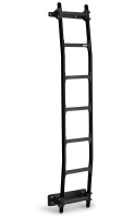 Rhino Black Aluminium 7 Step Rear Door Ladder - Fiat Ducato 2006 On High Roof (H2) - BL7-LK36