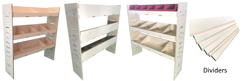 Modular Universal Birch Plywood Shelving and Racking